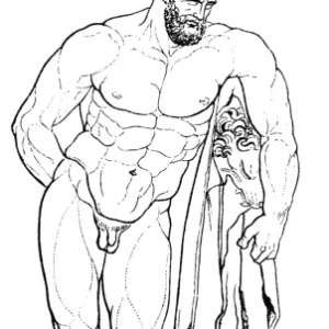 ヘラクレスの姿を描いた図